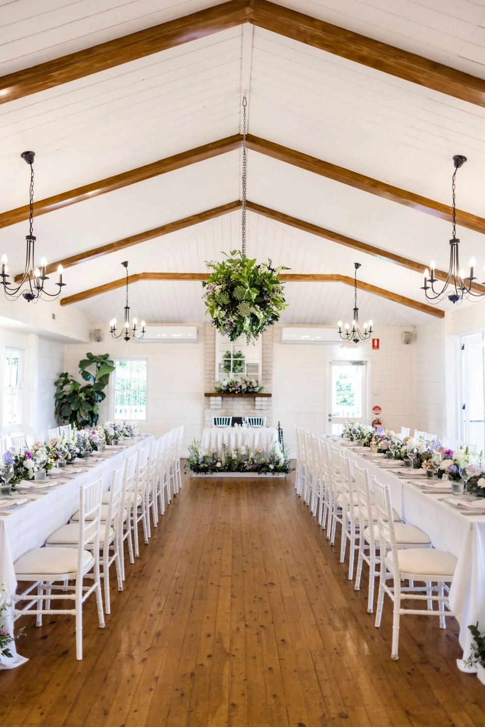 An event venue prepared for guests